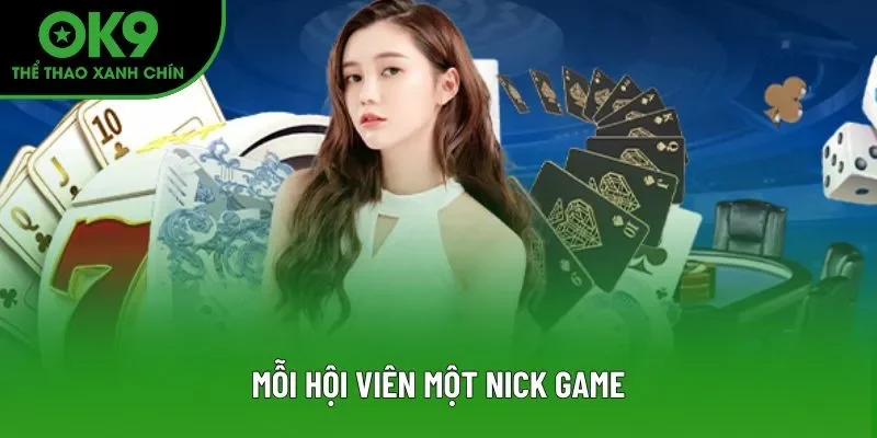 Mỗi hội viên một nick game Mỗi hội viên một nick game